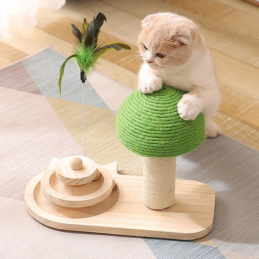 Cat Tree Scratching Post with Toy