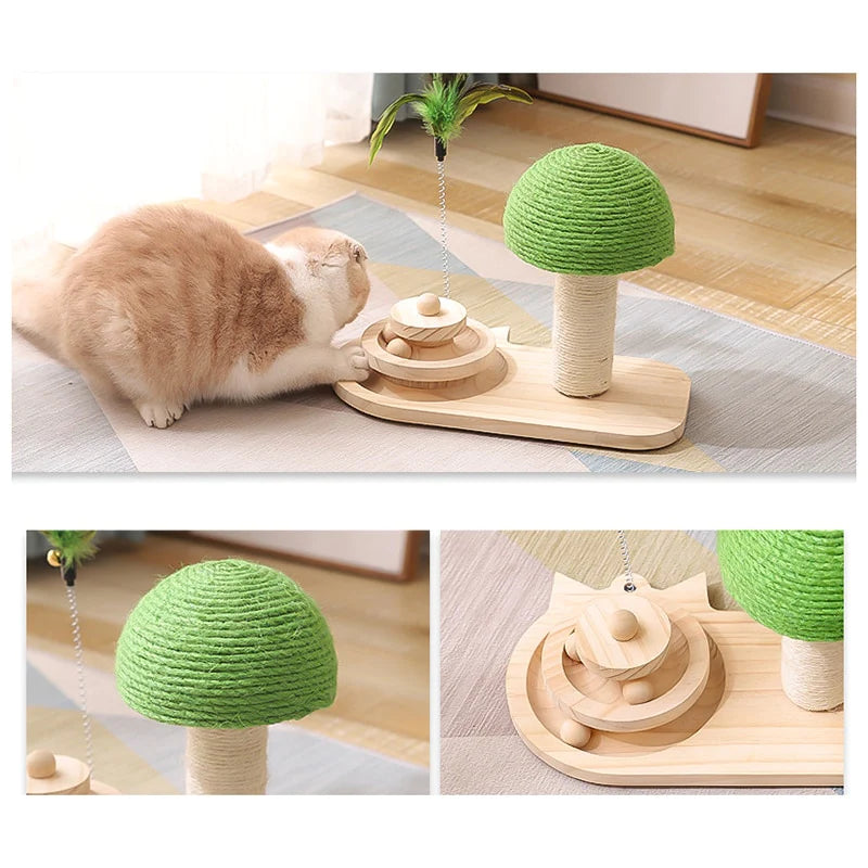 Cat Tree Scratching Post with Toy